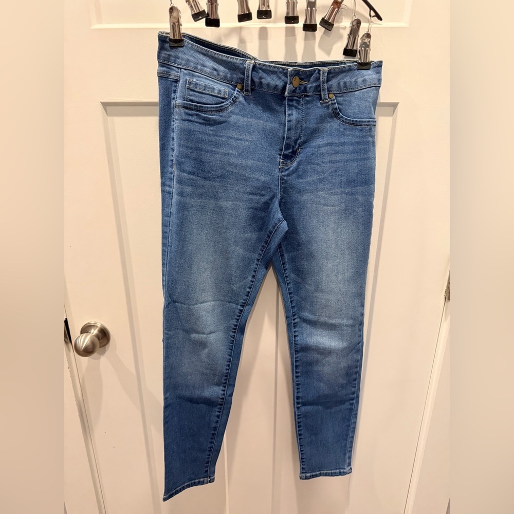 d.jeans Womens Size 8 Skinny Jeans Blue Stretch Mid Rise Slim Fit Denim
